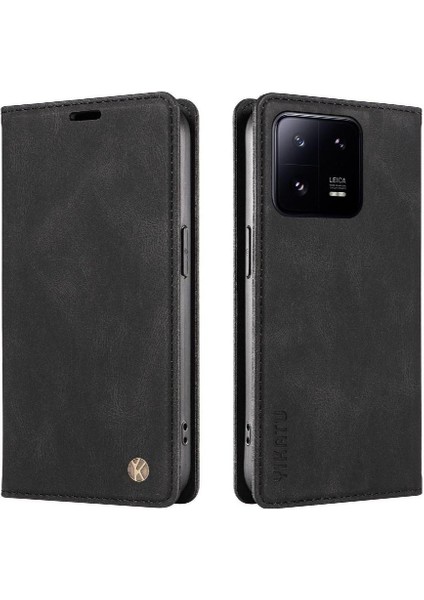 Xiaomi 13 Pro Premium Pu Deri Basit Cüzdan Kılıf Kart Yuvaları Destek Ayağı Manyetik Kapatma Darbeye Dayanıklı Kapak (Yurt Dışından) modelleri