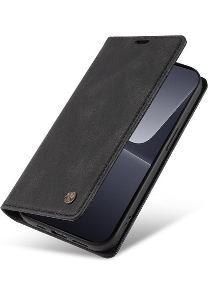 Xiaomi 13 Pro Premium Pu Deri Basit Cüzdan Kılıf Kart Yuvaları Destek Ayağı Manyetik Kapatma Darbeye Dayanıklı Kapak (Yurt Dışından) fırsatları