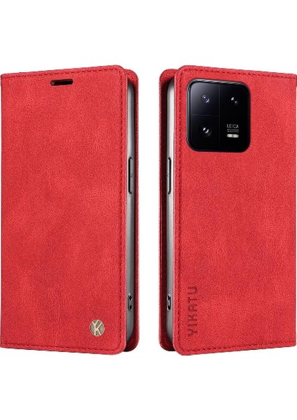 Xiaomi 13 Pro Premium Pu Deri Basit Cüzdan Kılıf Kart Yuvaları Destek Ayağı Manyetik Kapatma Darbeye Dayanıklı Kapak (Yurt Dışından) modelleri