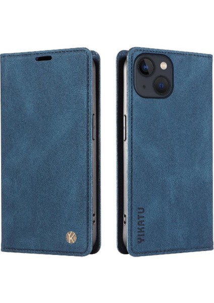 iPhone 13 Premium Pu Deri Basit Cüzdan Kılıf Kart Yuvaları Destek Ayağı Manyetik Kapatma Darbeye Dayanıklı Kapak (Yurt Dışından) modelleri