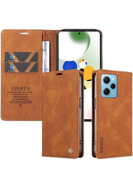Xiaomi Poco X5 Pro 5g Premium Pu Deri Basit Cüzdan Kılıf Kart Yuvaları Destek Ayağı Manyetik Kapatma Darbeye Dayanıklı Kapak (Yurt Dışından)