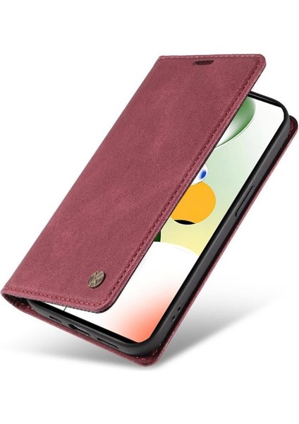 Xiaomi Poco X5 Pro 5g Premium Pu Deri Basit Cüzdan Kılıf Kart Yuvaları Destek Ayağı Manyetik Kapatma Darbeye Dayanıklı Kapak (Yurt Dışından)