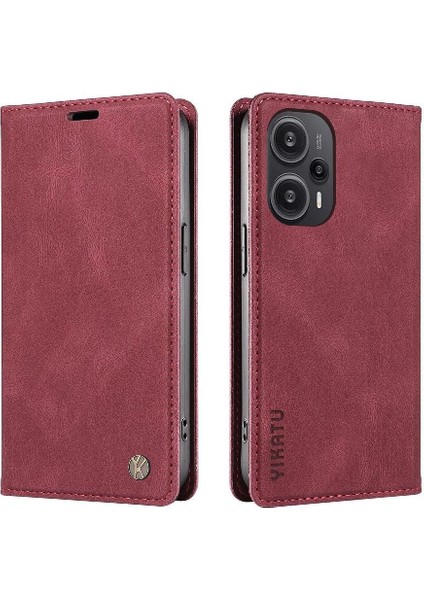 Xiaomi Poco F5 5g Premium Pu Deri Basit Cüzdan Kılıf Kart Yuvaları Destek Ayağı Manyetik Kapatma Darbeye Dayanıklı Kapak (Yurt Dışından) modelleri