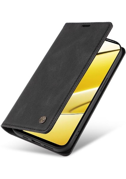 Realme 11X 5g Premium Pu Deri Basit Cüzdan Kılıf Kart Yuvaları Destek Ayağı Manyetik Kapatma Darbeye Dayanıklı Kapak (Yurt Dışından) fırsatları