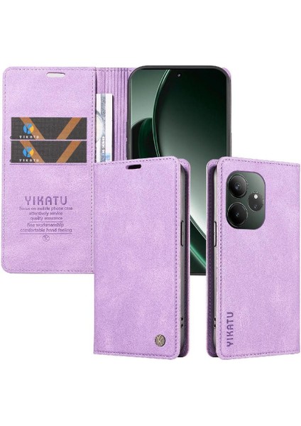 Realme Gt 6 Premium Pu Deri Basit Cüzdan Kılıf Kart Yuvaları Destek Ayağı Manyetik Kapatma Darbeye Dayanıklı Kapak (Yurt Dışından) indirimleri