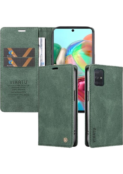Samsung Galaxy A71 4g Premium Pu Deri Basit Cüzdan Kılıf Kart Yuvaları Destek Ayağı Manyetik Kapatma Darbeye Dayanıklı Kapak (Yurt Dışından) fırsatları