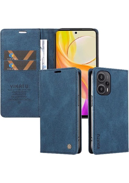 Xiaomi Poco F5 5g Premium Pu Deri Basit Cüzdan Kılıf Kart Yuvaları Destek Ayağı Manyetik Kapatma Darbeye Dayanıklı Kapak (Yurt Dışından) indirimleri