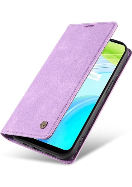 Realme C30 4g Premium Pu Deri Basit Cüzdan Kılıf Kart Yuvaları Destek Ayağı Manyetik Kapatma Darbeye Dayanıklı Kapak (Yurt Dışından) fırsatları