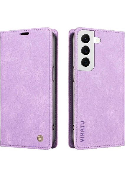 Samsung Galaxy S21 Fe Premium Pu Deri Basit Cüzdan Kılıf Kart Yuvaları Destek Ayağı Manyetik Kapatma Darbeye Dayanıklı Kapak (Yurt Dışından)