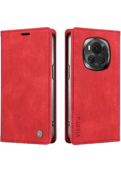 Honor Magic 6 Premium Pu Deri Basit Cüzdan Kılıf Kart Yuvaları Destek Ayağı Manyetik Kapatma Darbeye Dayanıklı Kapak (Yurt Dışından) modelleri
