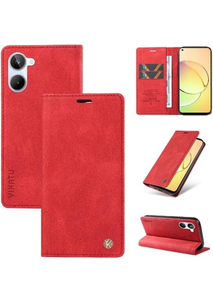 Reamle 10 4g Premium Pu Deri Basit Cüzdan Kılıf Kart Yuvaları Destek Ayağı Manyetik Kapatma Darbeye Dayanıklı Kapak (Yurt Dışından)