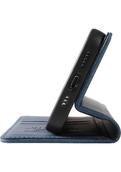iPhone 11 Pro Max Premium Pu Deri Basit Cüzdan Kılıf Kart Yuvaları Destek Ayağı Manyetik Kapatma Darbeye Dayanıklı Kapak (Yurt Dışından)
