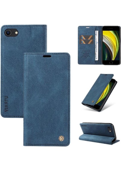 iPhone 7/8 Premium Pu Deri Basit Cüzdan Kılıf Kart Yuvaları Destek Ayağı Manyetik Kapatma Darbeye Dayanıklı Kapak (Yurt Dışından) indirimleri