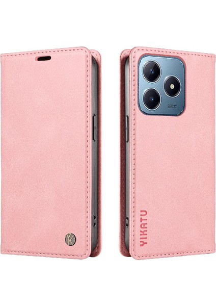 Realme C63 Premium Pu Deri Basit Cüzdan Kılıf Kart Yuvaları Destek Ayağı Manyetik Kapatma Darbeye Dayanıklı Kapak (Yurt Dışından) modelleri