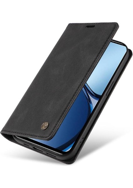 Realme C63 Premium Pu Deri Basit Cüzdan Kılıf Kart Yuvaları Destek Ayağı Manyetik Kapatma Darbeye Dayanıklı Kapak (Yurt Dışından)