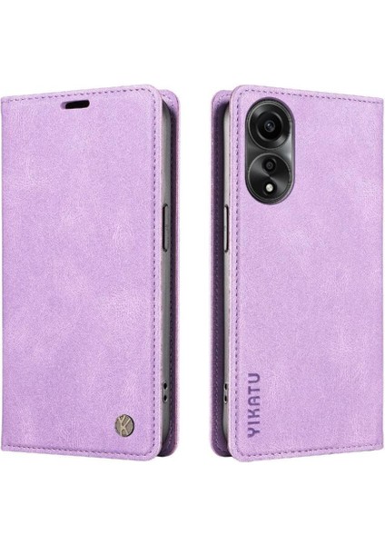 Oppo A78 4g Premium Pu Deri Basit Cüzdan Kılıf Kart Yuvaları Destek Ayağı Manyetik Kapatma Darbeye Dayanıklı Kapak (Yurt Dışından) fiyatları