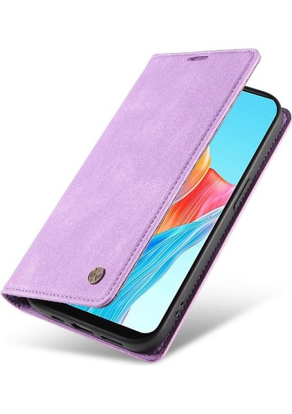 Oppo A78 4g Premium Pu Deri Basit Cüzdan Kılıf Kart Yuvaları Destek Ayağı Manyetik Kapatma Darbeye Dayanıklı Kapak (Yurt Dışından) fırsatları