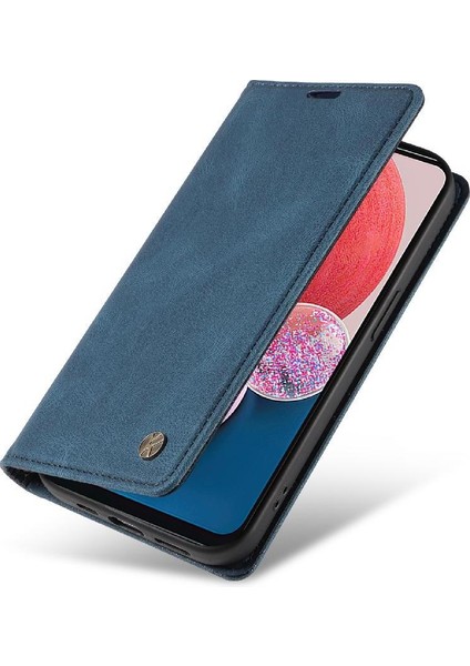 Samsung Galaxy A52S 5g Premium Pu Deri Basit Cüzdan Kılıf Kart Yuvaları Destek Ayağı Manyetik Kapatma Darbeye Dayanıklı Kapak (Yurt Dışından)