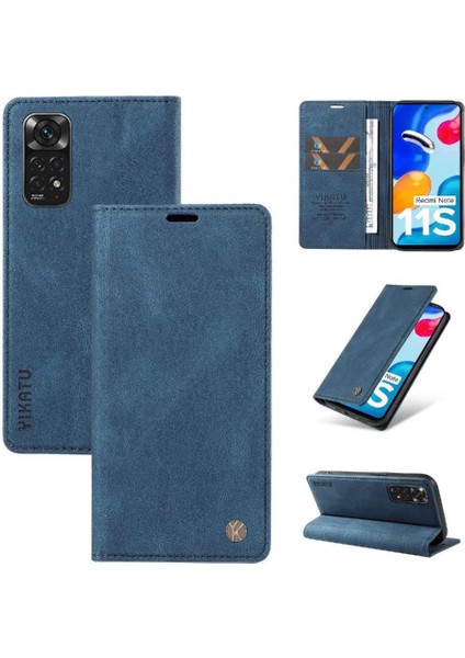 Xiaomi Redmi Note 11S 4g Premium Pu Deri Basit Cüzdan Kılıf Kart Yuvaları Destek Ayağı Manyetik Kapatma Darbeye Dayanıklı Kapak (Yurt Dışından) fırsatları