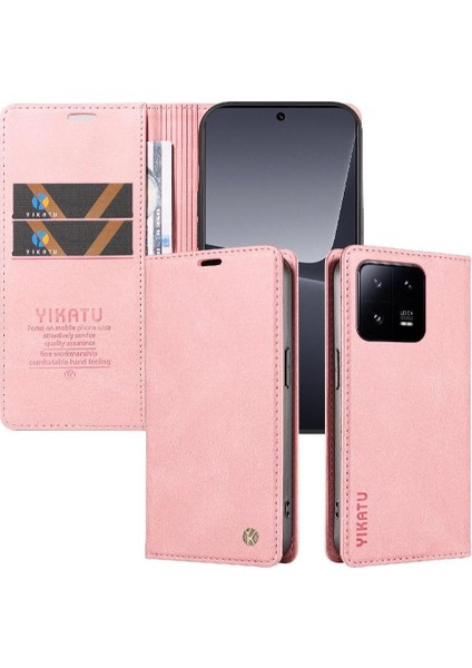 Xiaomi 13 Pro Premium Pu Deri Basit Cüzdan Kılıf Kart Yuvaları Destek Ayağı Manyetik Kapatma Darbeye Dayanıklı Kapak (Yurt Dışından) indirimleri
