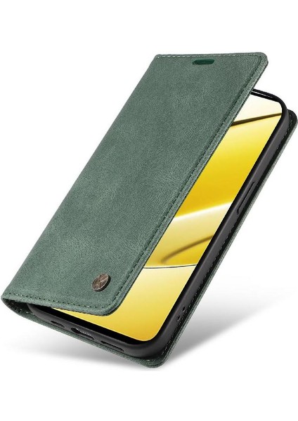 Realme 11X 5g Premium Pu Deri Basit Cüzdan Kılıf Kart Yuvaları Destek Ayağı Manyetik Kapatma Darbeye Dayanıklı Kapak (Yurt Dışından) fırsatları