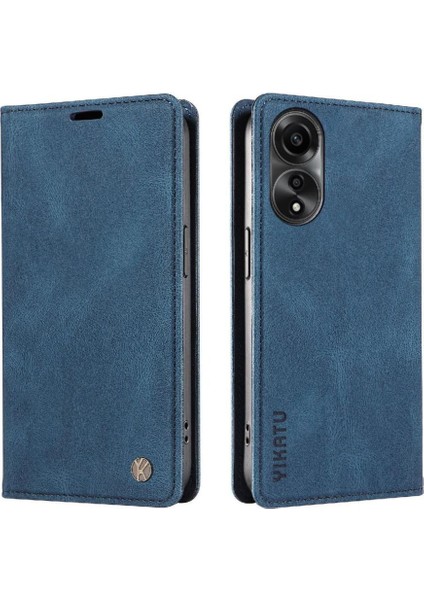Oppo A78 4g Premium Pu Deri Basit Cüzdan Kılıf Kart Yuvaları Destek Ayağı Manyetik Kapatma Darbeye Dayanıklı Kapak (Yurt Dışından) fiyatları