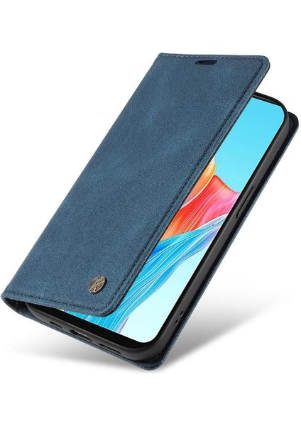 Oppo A78 4g Premium Pu Deri Basit Cüzdan Kılıf Kart Yuvaları Destek Ayağı Manyetik Kapatma Darbeye Dayanıklı Kapak (Yurt Dışından) fırsatları