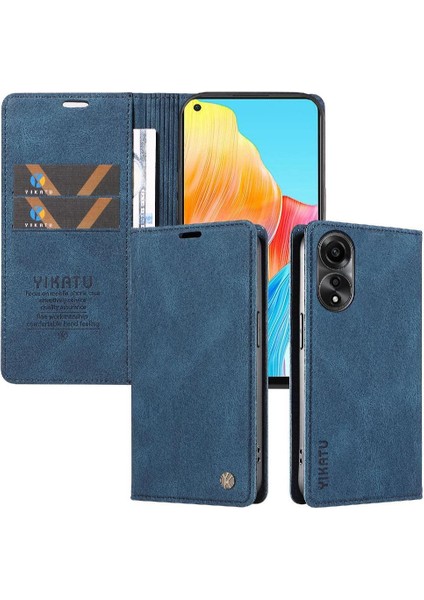 Oppo A78 4g Premium Pu Deri Basit Cüzdan Kılıf Kart Yuvaları Destek Ayağı Manyetik Kapatma Darbeye Dayanıklı Kapak (Yurt Dışından) indirimleri