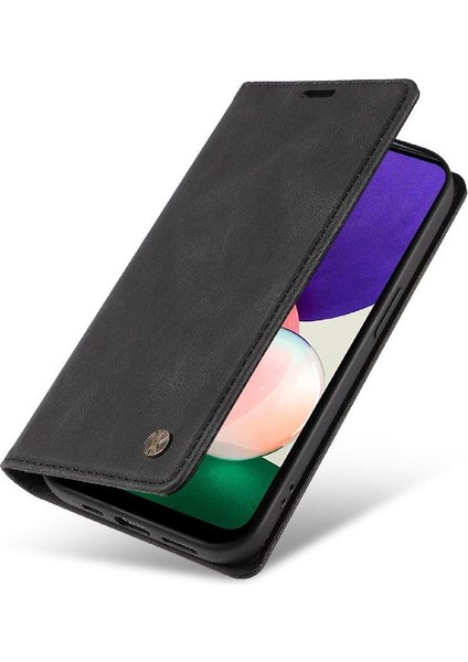 Samsung Galaxy A22 4g Premium Pu Deri Basit Cüzdan Kılıf Kart Yuvaları Destek Ayağı Manyetik Kapatma Darbeye Dayanıklı Kapak (Yurt Dışından) fırsatları