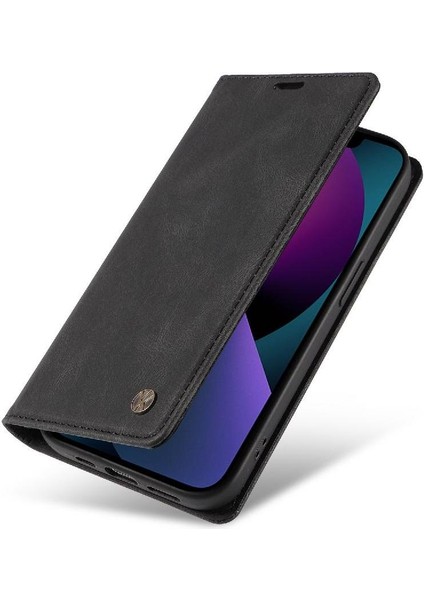 iPhone 13 Premium Pu Deri Basit Cüzdan Kılıf Kart Yuvaları Destek Ayağı Manyetik Kapatma Darbeye Dayanıklı Kapak (Yurt Dışından) modelleri