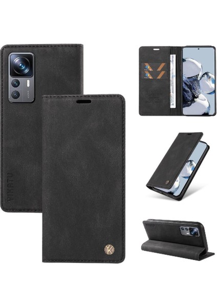 Xiaomi 12T Premium Pu Deri Basit Cüzdan Kılıf Kart Yuvaları Destek Ayağı Manyetik Kapatma Darbeye Dayanıklı Kapak (Yurt Dışından) fırsatları