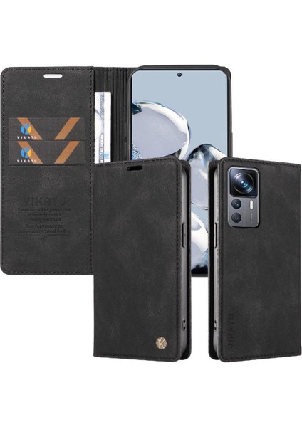 Xiaomi 12T Premium Pu Deri Basit Cüzdan Kılıf Kart Yuvaları Destek Ayağı Manyetik Kapatma Darbeye Dayanıklı Kapak (Yurt Dışından) indirimleri