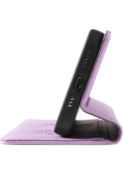 Samsung Galaxy A06 Premium Pu Deri Basit Cüzdan Kılıf Kart Yuvaları Destek Ayağı Manyetik Kapatma Darbeye Dayanıklı Kapak (Yurt Dışından)