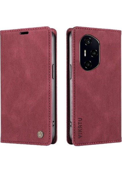 Honor 300 Pro 5g Premium Pu Deri Basit Cüzdan Kılıf Kart Yuvaları Destek Ayağı Manyetik Kapatma Darbeye Dayanıklı Kapak (Yurt Dışından)