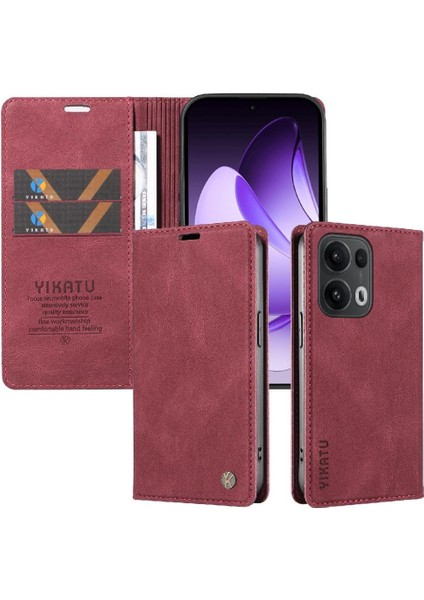 Oppo Reno 13 Pro 5g Premium Pu Deri Basit Cüzdan Kılıf Kart Yuvaları Destek Ayağı Manyetik Kapatma Darbeye Dayanıklı Kapak (Yurt Dışından) indirimleri