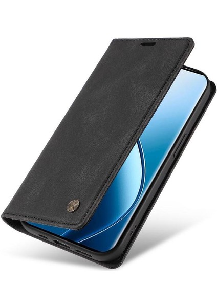 Realme 12 Pro 5g Premium Pu Deri Basit Cüzdan Kılıf Kart Yuvaları Destek Ayağı Manyetik Kapatma Darbeye Dayanıklı Kapak (Yurt Dışından)