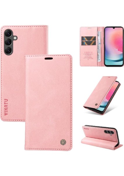 Samsung Galaxy A24 4g Premium Pu Deri Basit Cüzdan Kılıf Kart Yuvaları Destek Ayağı Manyetik Kapatma Darbeye Dayanıklı Kapak (Yurt Dışından) fırsatları