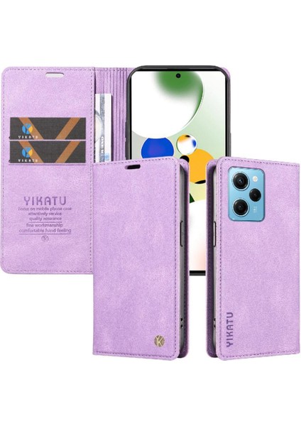 Xiaomi Poco X5 Pro 5g Premium Pu Deri Basit Cüzdan Kılıf Kart Yuvaları Destek Ayağı Manyetik Kapatma Darbeye Dayanıklı Kapak (Yurt Dışından)