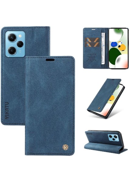 Xiaomi Poco X5 Pro 5g Premium Pu Deri Basit Cüzdan Kılıf Kart Yuvaları Destek Ayağı Manyetik Kapatma Darbeye Dayanıklı Kapak (Yurt Dışından)