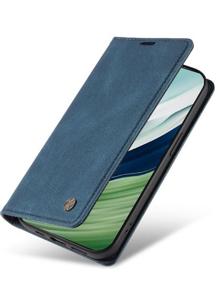 Huawei Mate 60 Premium Pu Deri Basit Cüzdan Kılıf Kart Yuvaları Destek Ayağı Manyetik Kapatma Darbeye Dayanıklı Kapak (Yurt Dışından)