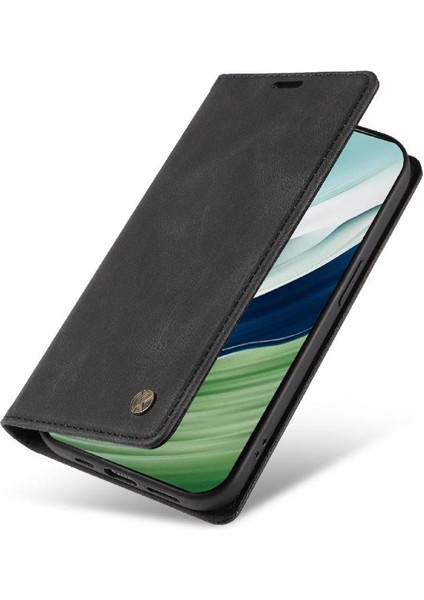 Huawei Mate 60 Premium Pu Deri Basit Cüzdan Kılıf Kart Yuvaları Destek Ayağı Manyetik Kapatma Darbeye Dayanıklı Kapak (Yurt Dışından)