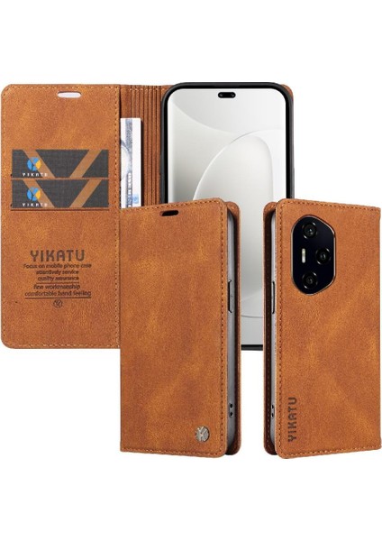 Honor 300 Pro 5g Premium Pu Deri Basit Cüzdan Kılıf Kart Yuvaları Destek Ayağı Manyetik Kapatma Darbeye Dayanıklı Kapak (Yurt Dışından)