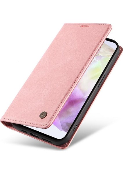 Samsung Galaxy A36 5g Premium Pu Deri Basit Cüzdan Kılıf Kart Yuvaları Destek Ayağı Manyetik Kapatma Darbeye Dayanıklı Kapak (Yurt Dışından)
