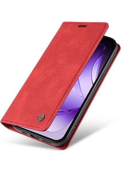 Oppo Reno 13 Pro 5g Premium Pu Deri Basit Cüzdan Kılıf Kart Yuvaları Destek Ayağı Manyetik Kapatma Darbeye Dayanıklı Kapak (Yurt Dışından) fırsatları