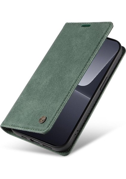 Xiaomi 13 Premium Pu Deri Basit Cüzdan Kılıf Kart Yuvaları Destek Ayağı Manyetik Kapatma Darbeye Dayanıklı Kapak (Yurt Dışından) modelleri