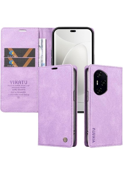 Honor 300 Pro 5g Premium Pu Deri Basit Cüzdan Kılıf Kart Yuvaları Destek Ayağı Manyetik Kapatma Darbeye Dayanıklı Kapak (Yurt Dışından)