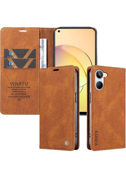 Reamle 10 4g Premium Pu Deri Basit Cüzdan Kılıf Kart Yuvaları Destek Ayağı Manyetik Kapatma Darbeye Dayanıklı Kapak (Yurt Dışından)