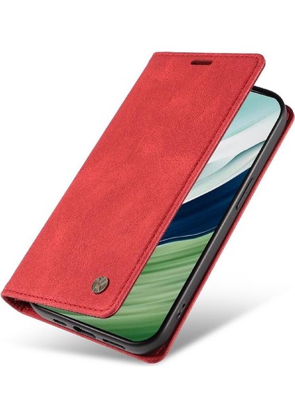 Huawei Mate 60 Premium Pu Deri Basit Cüzdan Kılıf Kart Yuvaları Destek Ayağı Manyetik Kapatma Darbeye Dayanıklı Kapak (Yurt Dışından)