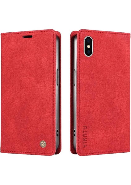 iPhone X/xs Premium Pu Deri Basit Cüzdan Kılıf Kart Yuvaları Destek Ayağı Manyetik Kapatma Darbeye Dayanıklı Kapak (Yurt Dışından) fiyatları