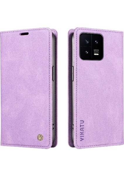 Xiaomi 13 Premium Pu Deri Basit Cüzdan Kılıf Kart Yuvaları Destek Ayağı Manyetik Kapatma Darbeye Dayanıklı Kapak (Yurt Dışından) modelleri